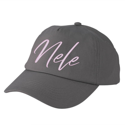 Basecap für Kinder mit Rosa Namensstick