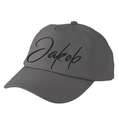 Basecap für Kinder mit Stick des Namens in schwarz