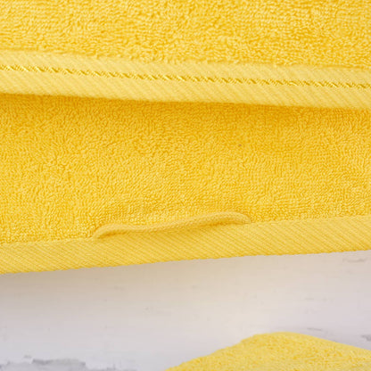 Gelbes Kinderhandtuch mit Marienkäfer, Detail