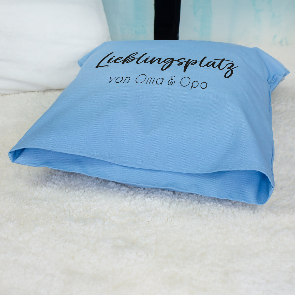 Personalisiertes Kissen 'Lieblingsplatz' mit Wunschtext | Geschenk zum Einzug & Hausbau für Wohnung