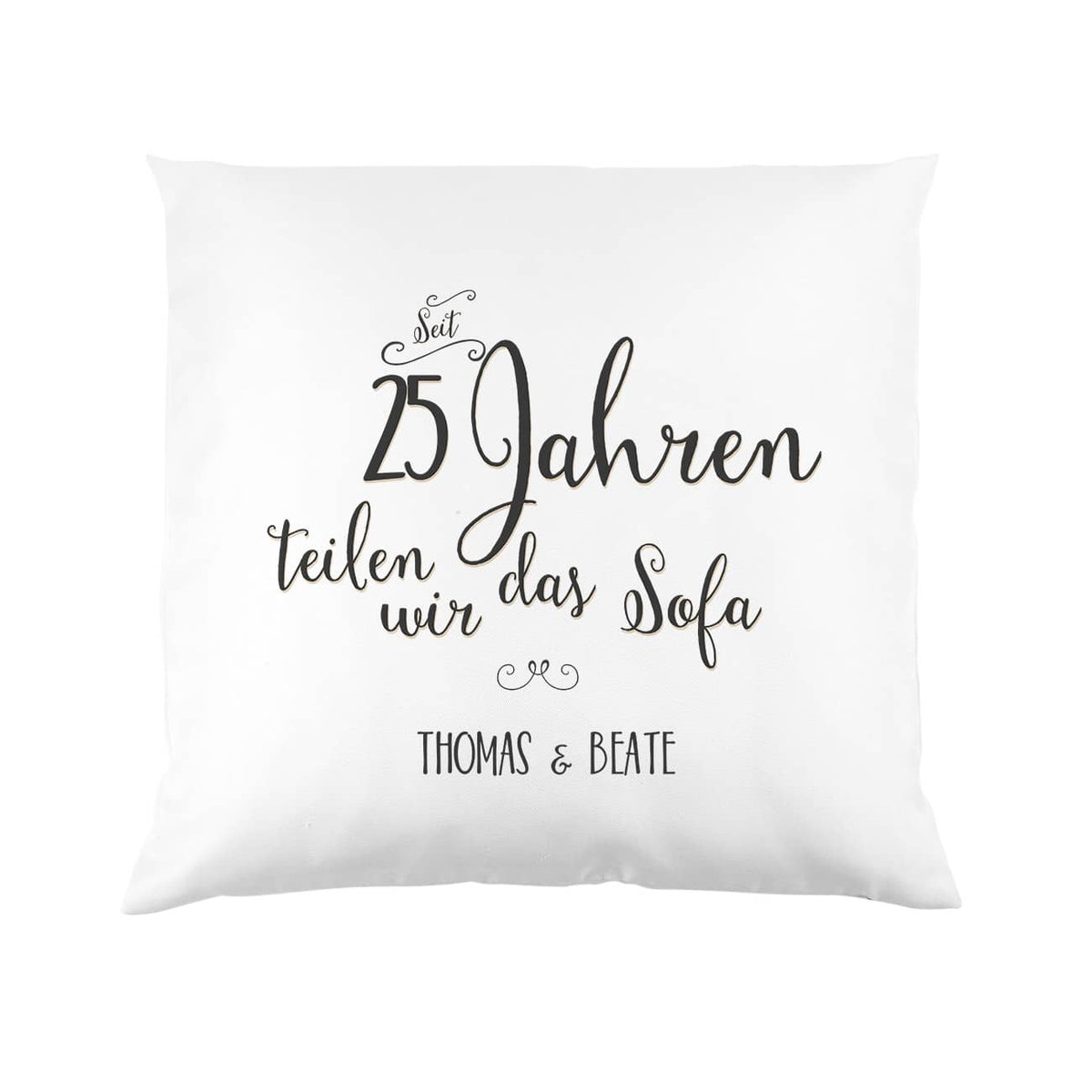 Wir teilen das Sofa - Kissen mit Wunschtext