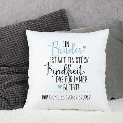 Mit liebevollem Spruch bedrucktes Zierkissen