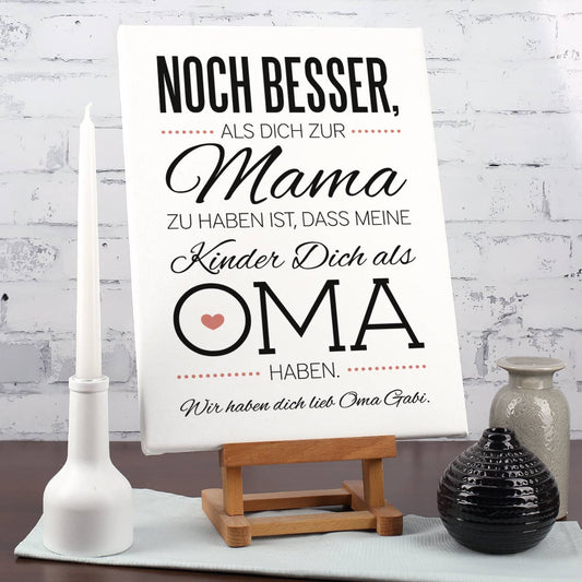 Leinwand mit Spruch und Ihrer persönlichen Widmung