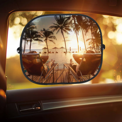 Sonnenschutz für das Autofenster mit persönlichen Foto bedruckt
