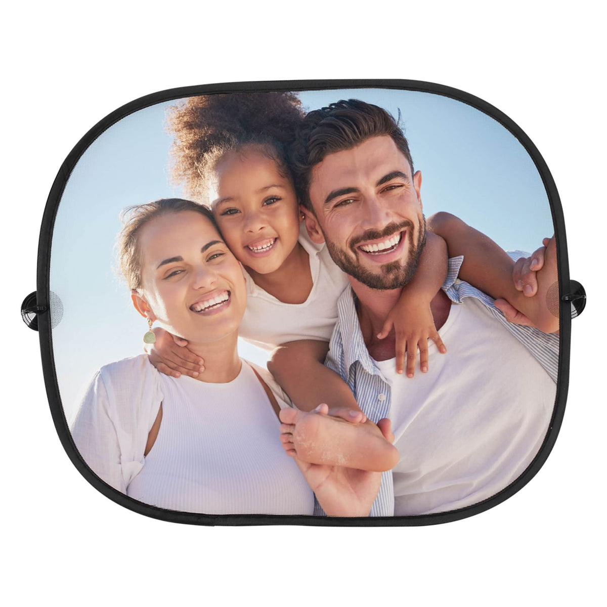 Sonnenschutz für das Autofenster mit persönlichen Foto bedruckt