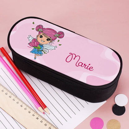 Personalisierte Stiftebox mit Tulpenfee Motiv und mit Name nach Wunsch personalisiert