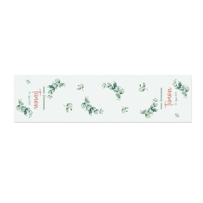 Tischläufer mit Eukalyptus-Motiv zur Kommunion, Konfirmation oder Taufe