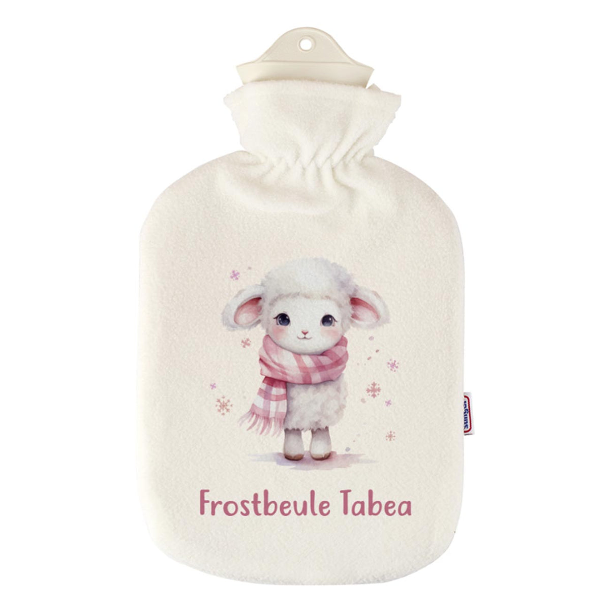 Kuschelige Wärmflasche mit niedlichem Schaf 