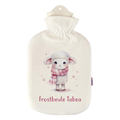 Kuschelige Wärmflasche mit niedlichem Schaf 