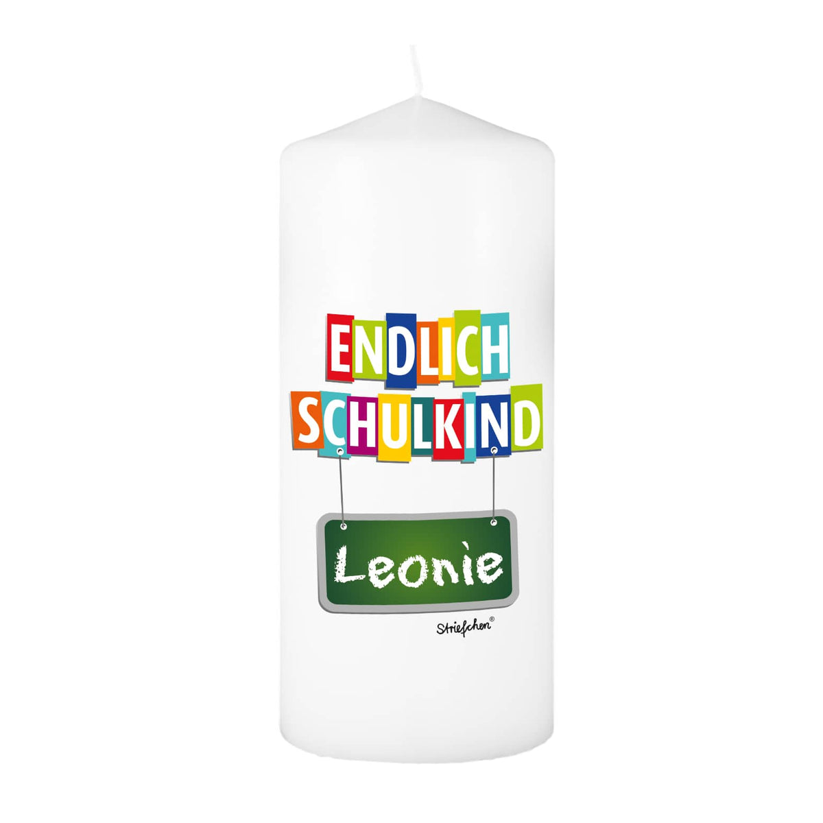 Endlich Schulkind Kerze - mit Name