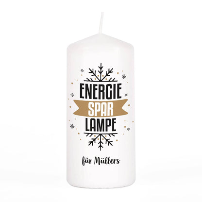Kerze - EnergieSparLampe - mit Namen bedruckt