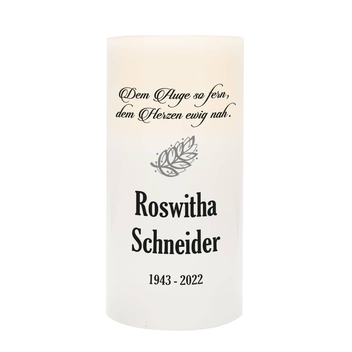 Personalisierung mit Name und Datum