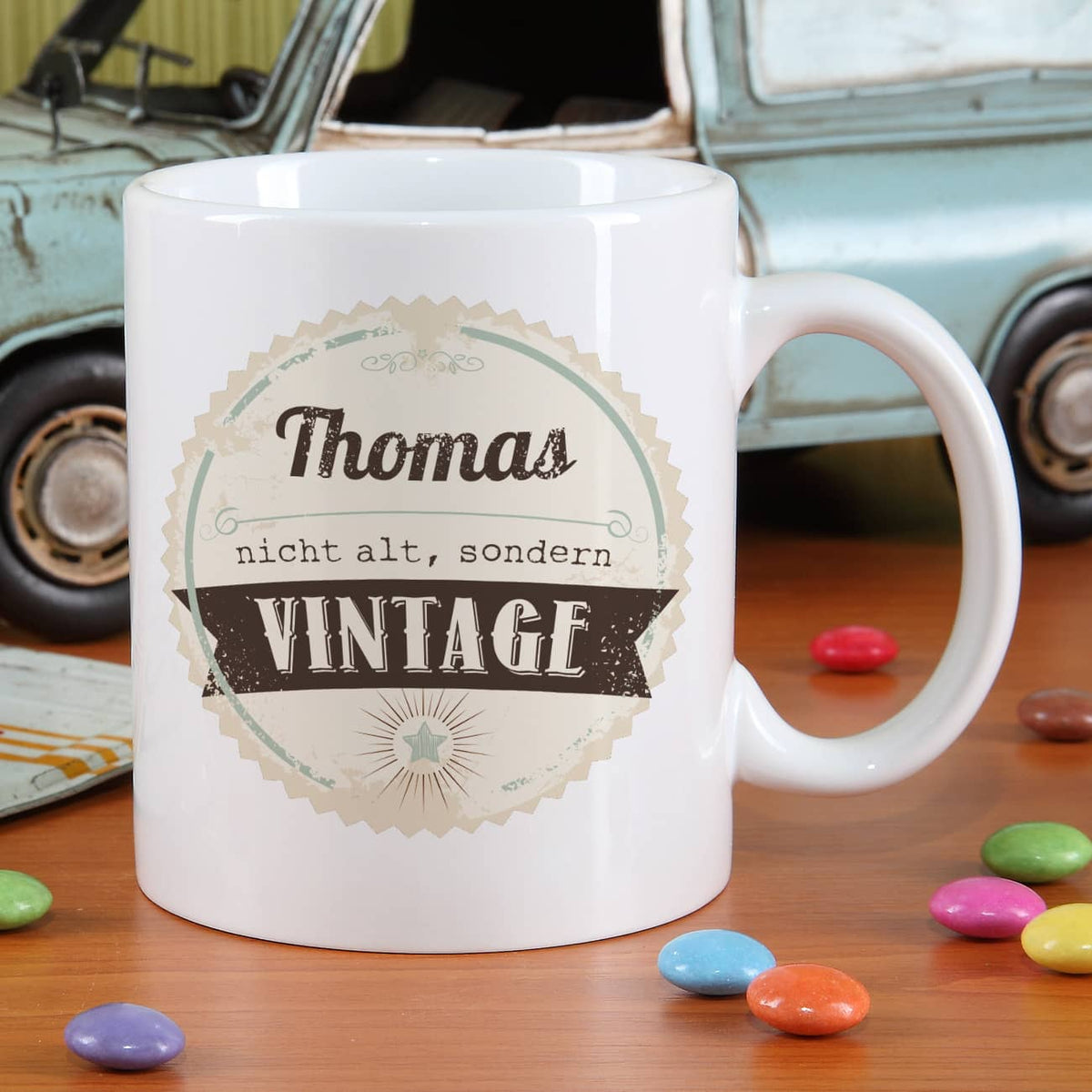 Tasse zum Geburtstag - nicht alt sondern vintage