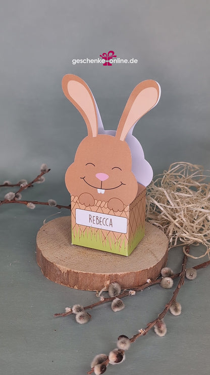 süße Osterüberraschung - Hasen-Schachtel mit Lindorkugel-Füllung