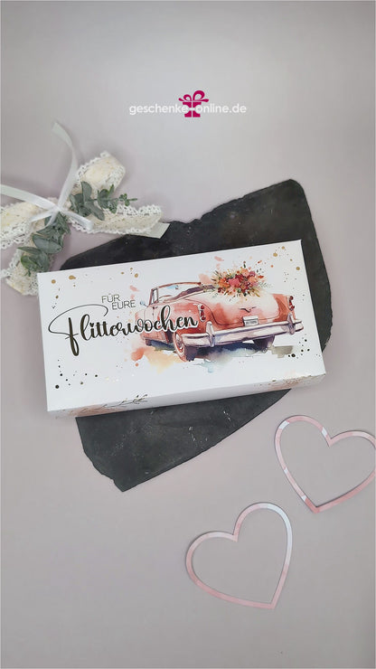 Geldgeschenk zur Hochzeit - Überraschungsbox mit Goldprägung