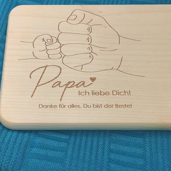 graviertes Schneidebrett für Papa zum Vatertag