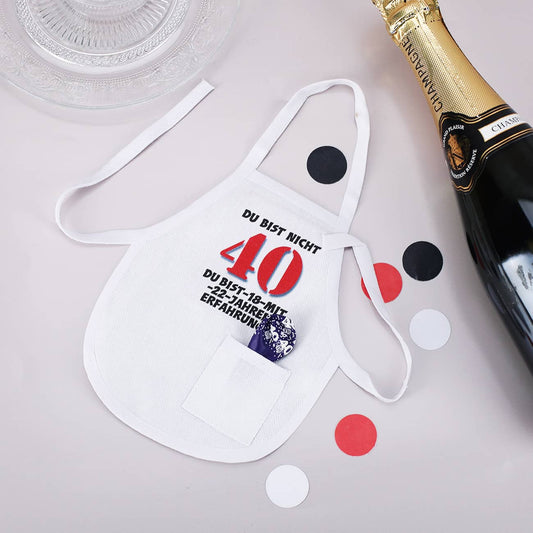 Flaschen-Schürze zum 40. Geburtstag