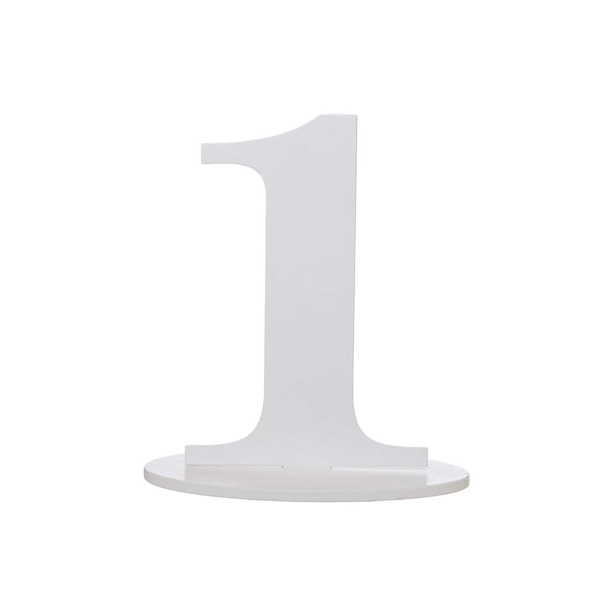 Dekozahl "1" in weiß