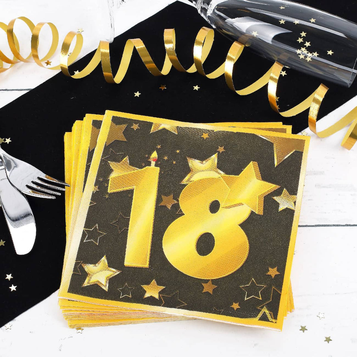 20 Servietten zum 18. Geburtstag - Star