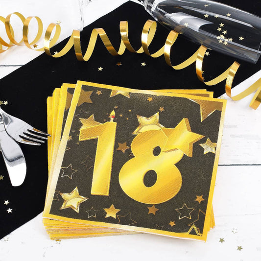 20 Servietten zum 18. Geburtstag - Star