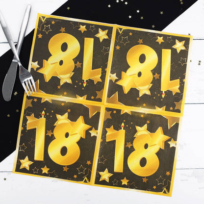 Servietten Star - 18. Geburtstag