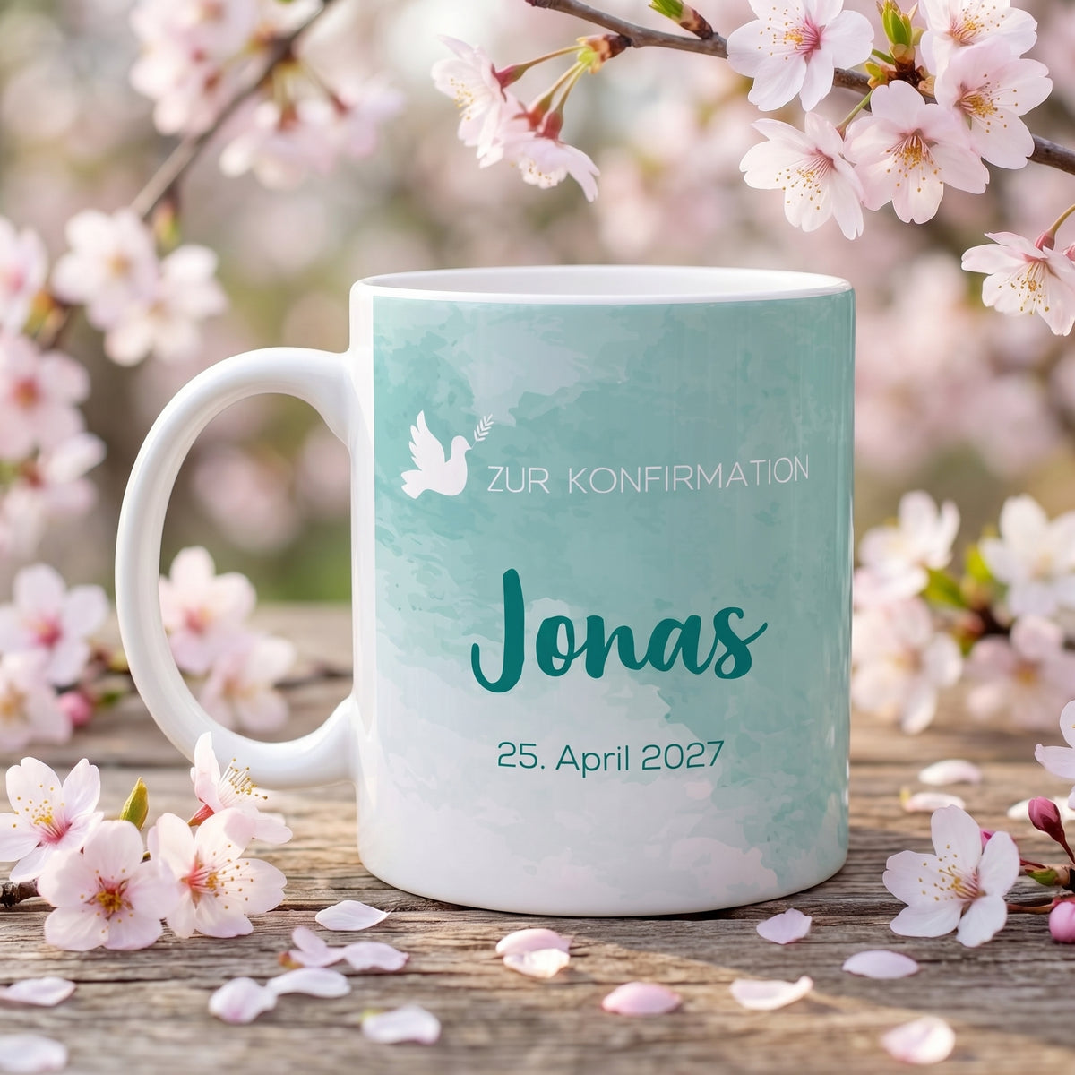 Geschenk für Jungs zur Konfirmation personalisierte Tasse als Erinnerung